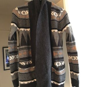 Geometric thick Cardigan with pockets
